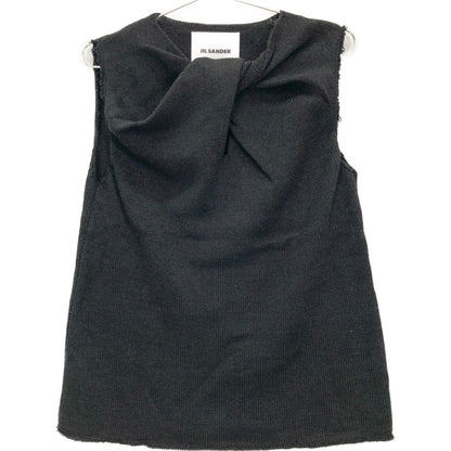 JIL SANDER JSWS751308 Black Knit Sleeveless Top