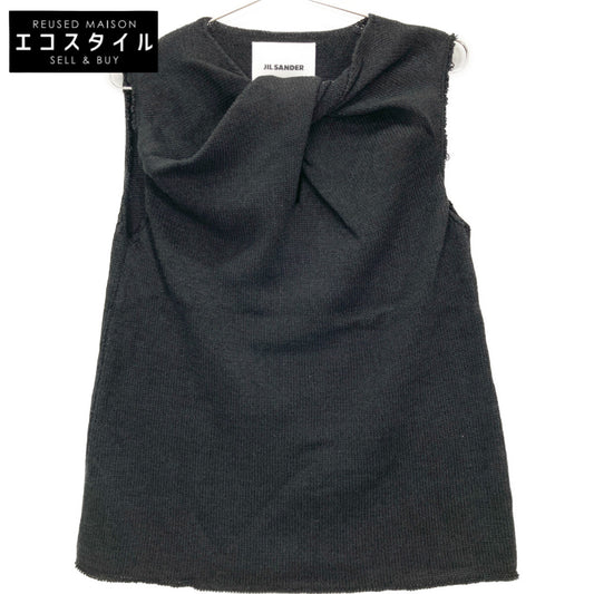 JIL SANDER JSWS751308 Black Knit Sleeveless Top