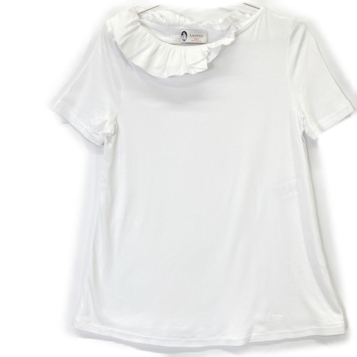 LANVIN White TO619J TS02 P18 Ruffle Top