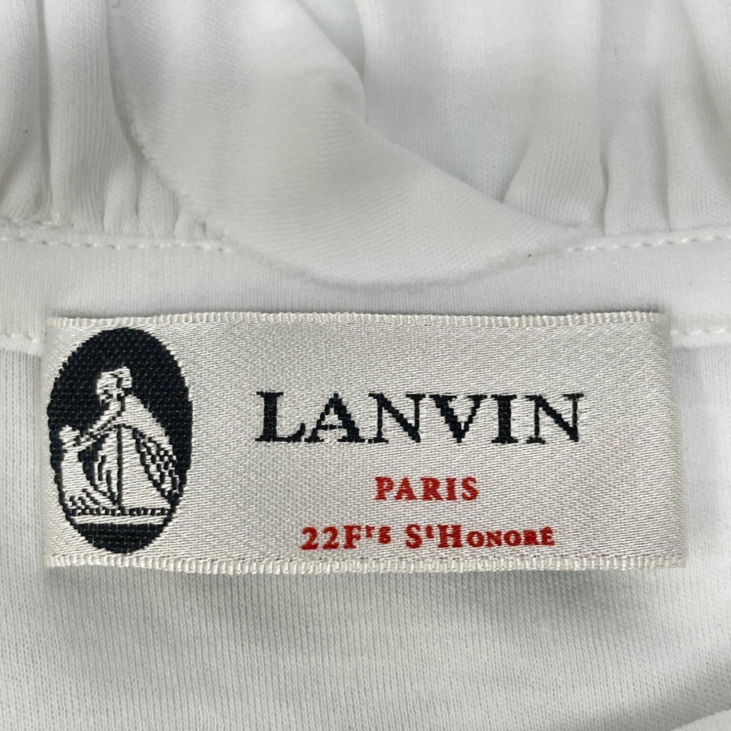 LANVIN White TO619J TS02 P18 Ruffle Top
