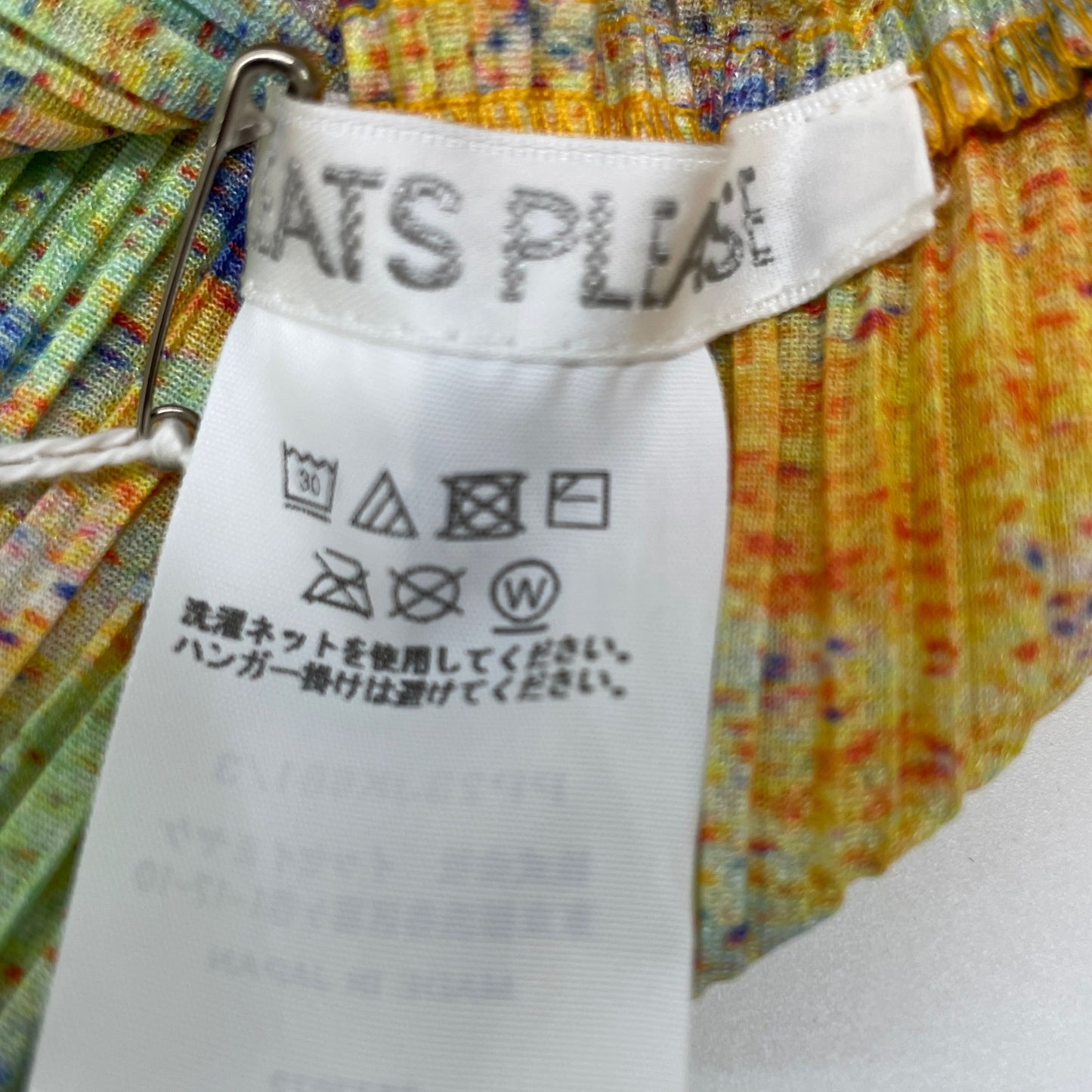 PLEATS PLEASE 22AW PP23JK681 Orange SPLASH SPREAD Cut and Sew Top
