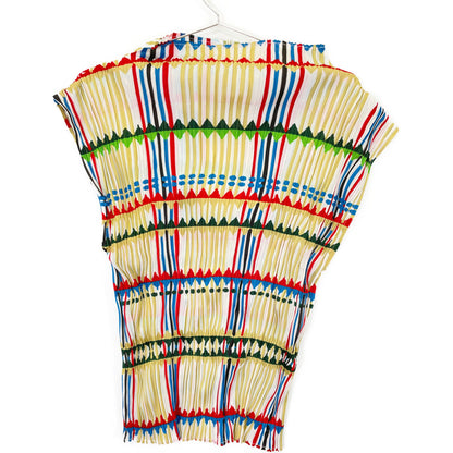 PLEATS PLEASE PP22-JK792 Multicolor Sleeveless Top