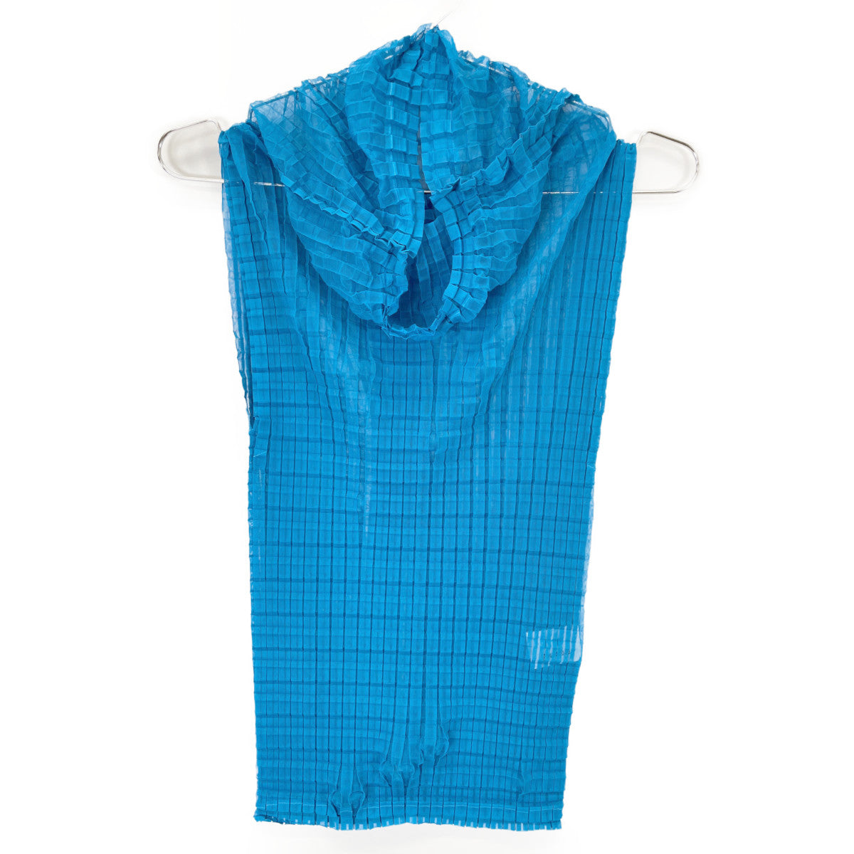 me ISSEY MIYAKE MI91FR357 Blue Sleeveless Cut and Sew Top