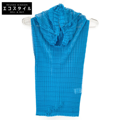 me ISSEY MIYAKE MI91FR357 Blue Sleeveless Cut and Sew Top