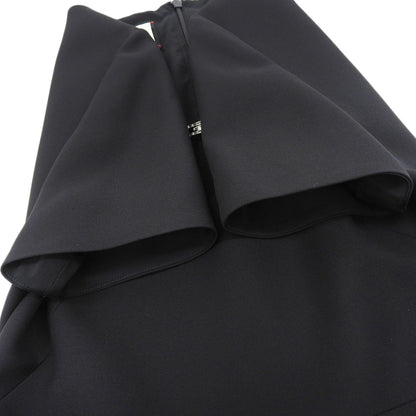 GUCCI Excellent G Logo Silk-Blend Wool Dress Women's Black 40 631484 Dress