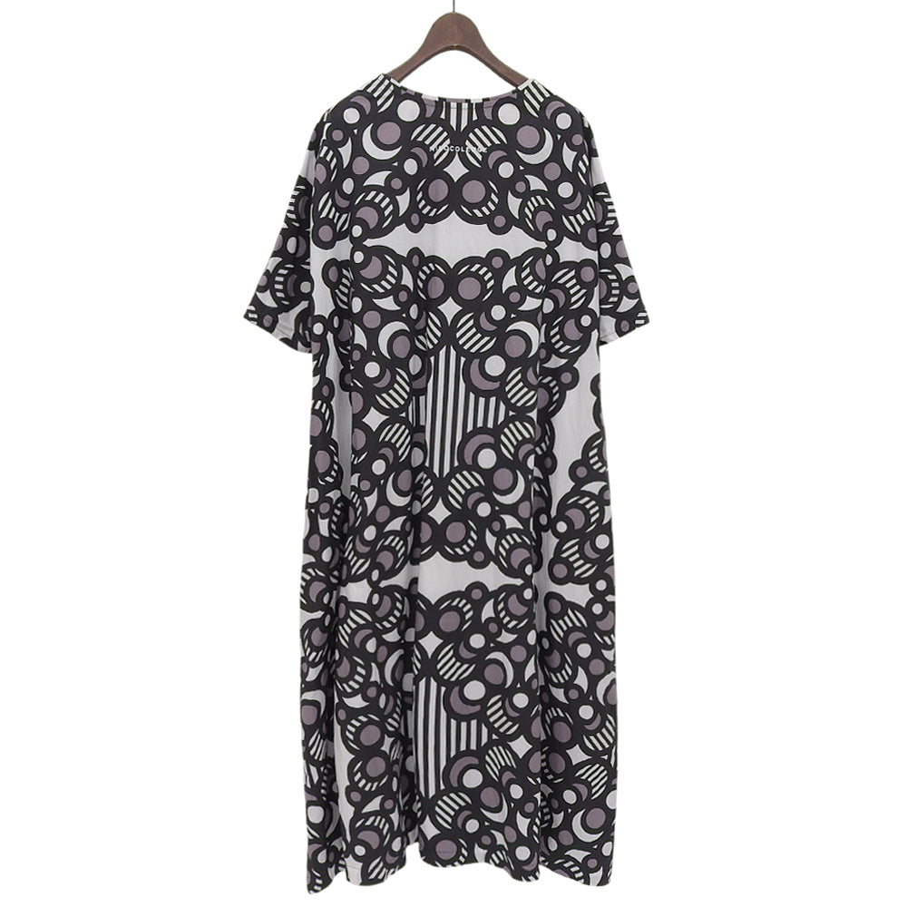 HIROCOLEDGE Hirocoledge Cotton All-over Print A-line Dress Women's Multi-color Dress