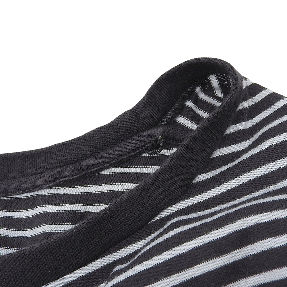 SAINT LAURENT PARIS 圣罗兰巴黎 渐变条纹T恤 上衣 女士 白色×黑色 XS 644057 20年 上衣
