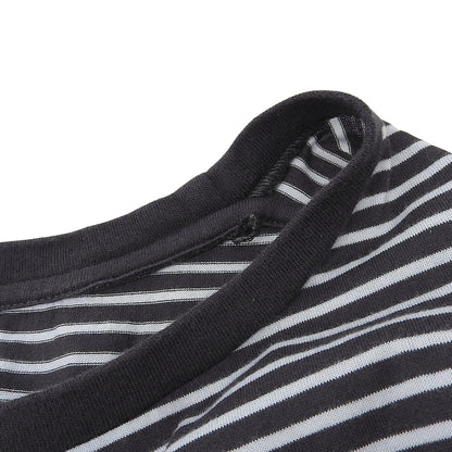 SAINT LAURENT PARIS 圣罗兰巴黎 渐变条纹T恤 上衣 女士 白色×黑色 XS 644057 20年 上衣