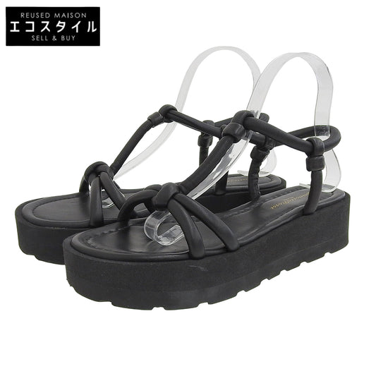 Gianvito Rossi ジャンヴィトロッシ MARINE NAPPA サンダル レディース ブラック 38 G32246 シューズ