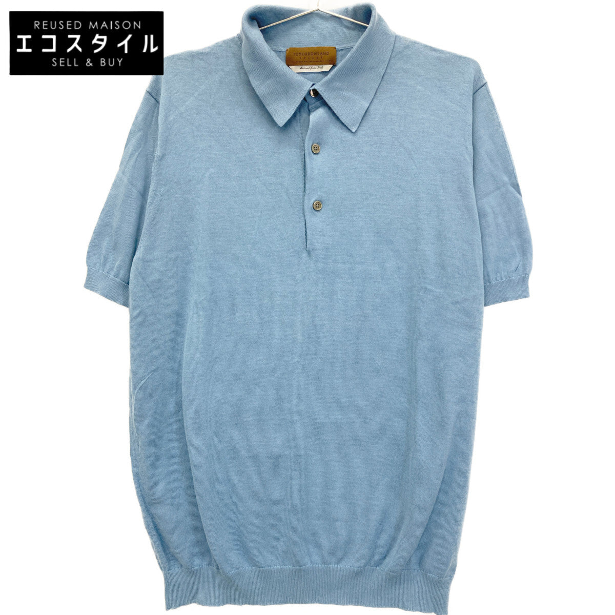 TOMORROWLAND 【Beautiful Condition】61-02-22-02011 Silk Cotton Knit Polo Shirt / Top