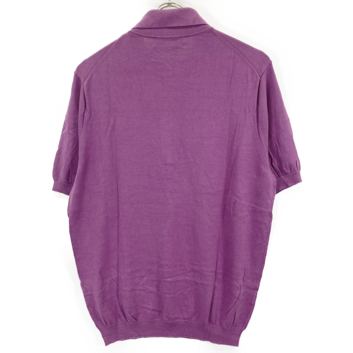 TOMORROWLAND 61-02-12-02002 Purple Silk-Cotton Knit Polo Shirt SESIA Tops