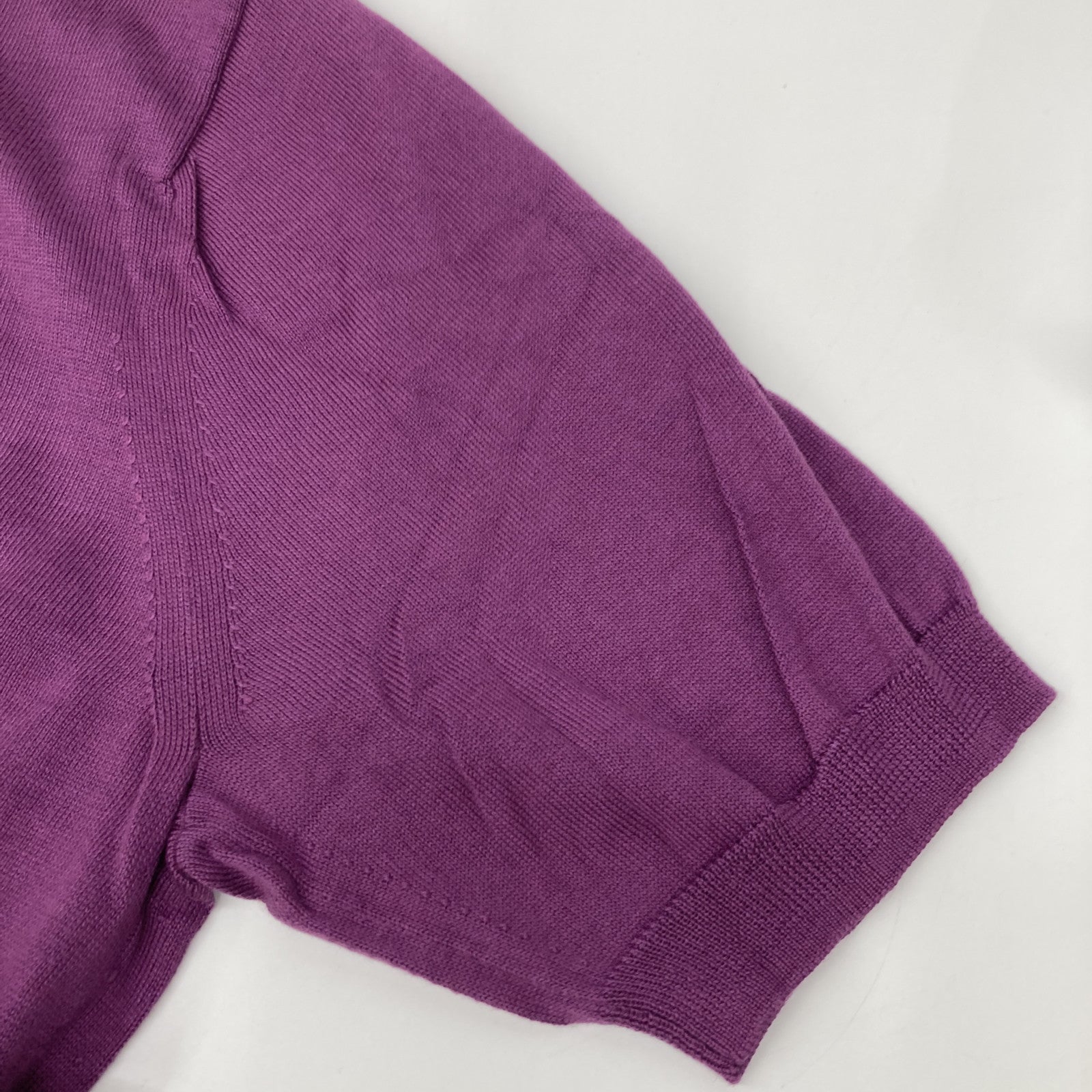 TOMORROWLAND 61-02-12-02002 Purple Silk-Cotton Knit Polo Shirt SESIA Tops