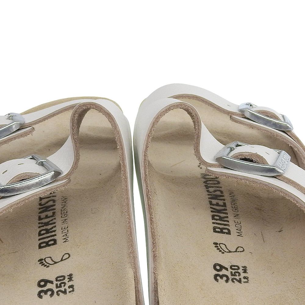 BIRKENSTOCK 勃肯鞋 全新同款 亚利桑那BS 皮革凉鞋 EVA 常规款 男士 白色 39 码