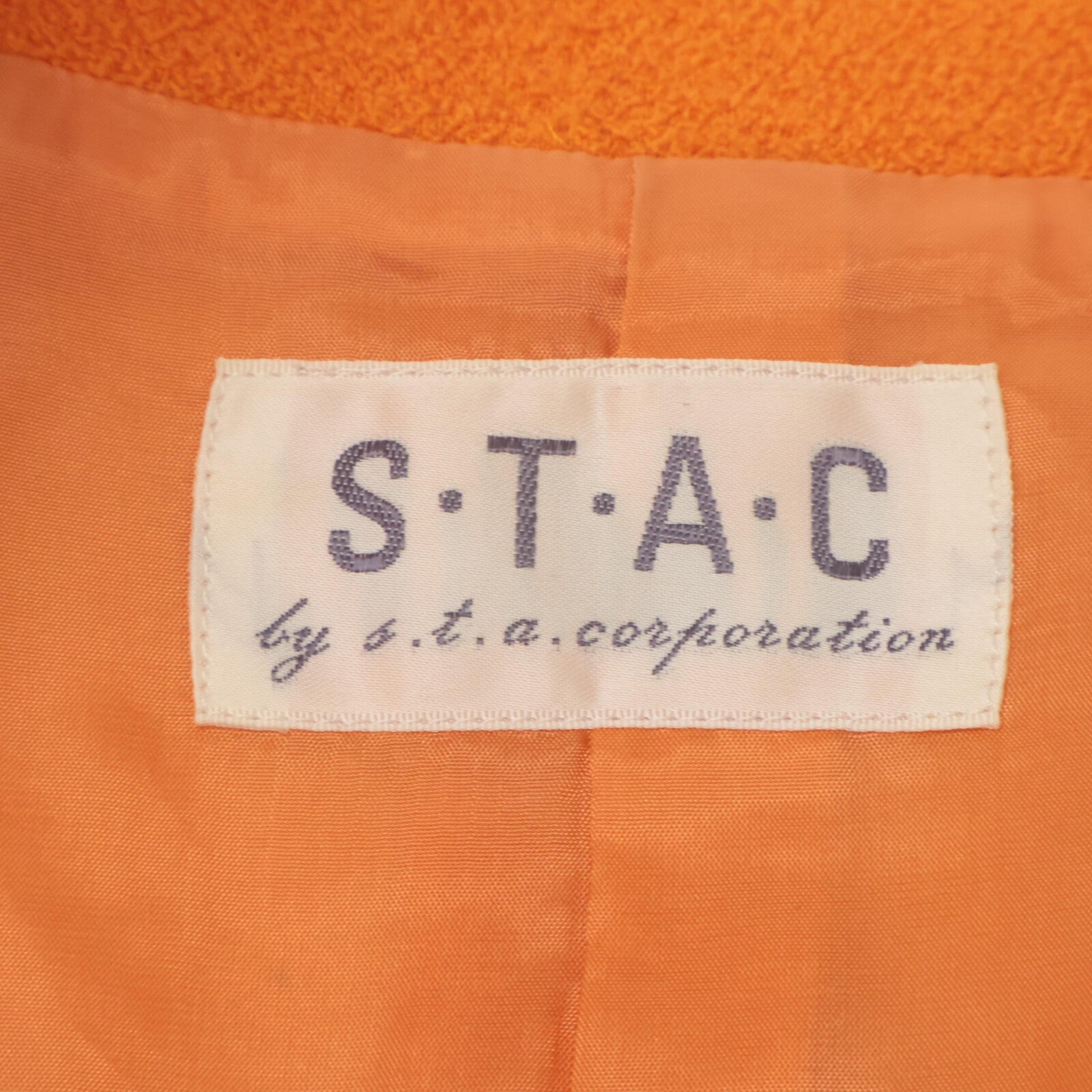 Orange Wool Tailored Jacket, Dress, Suit Set Up 9 Ladies