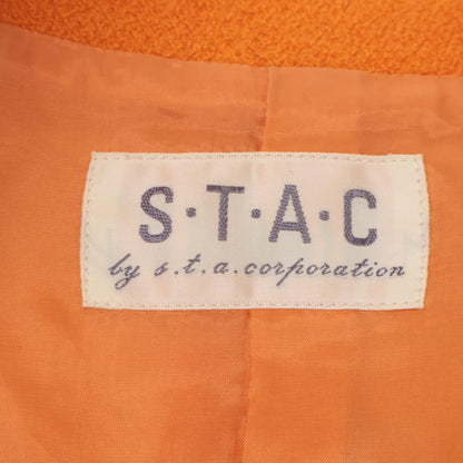 Orange Wool Tailored Jacket, Dress, Suit Set Up 9 Ladies