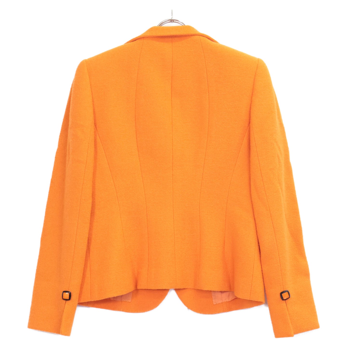 Orange Wool Tailored Jacket, Dress, Suit Set Up 9 Ladies