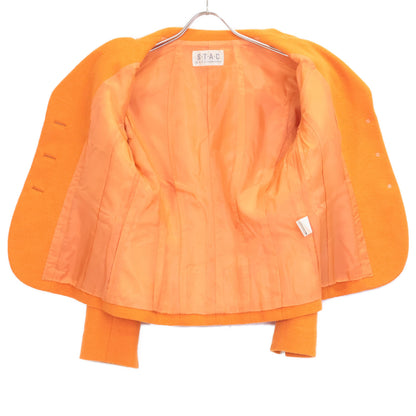 Orange Wool Tailored Jacket, Dress, Suit Set Up 9 Ladies