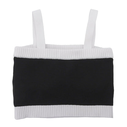 sheller sheller Excellent Condition Bijou Button Knit Bustier Top Women's Black White F SL191040520 Tops