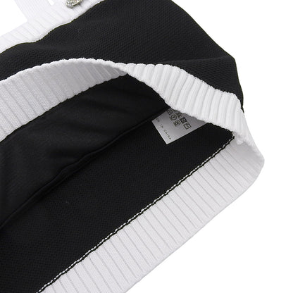 sheller sheller Excellent Condition Bijou Button Knit Bustier Top Women's Black White F SL191040520 Tops