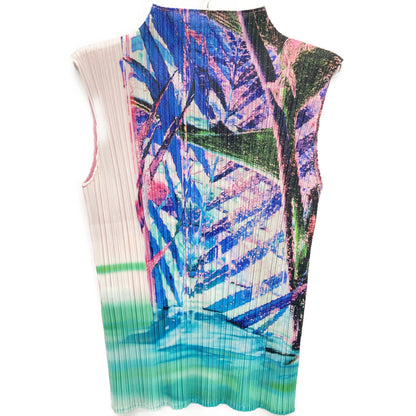 PLEATS PLEASE 三宅一生 褶皱之冬 23AW PP33-JK671 粉色 TROPICAL WINTER 无袖上衣