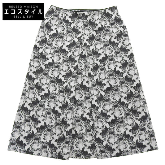 Unused Shadow Flower Jacquard A-line Skirt Women's Black Gray 38 Skirt 38 Women's