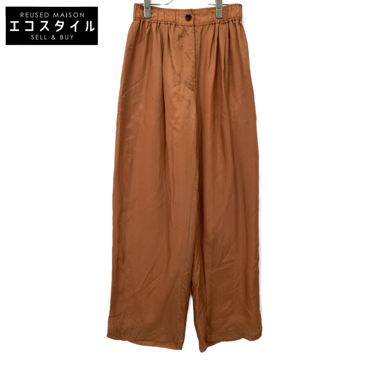 Orange Sheer Airy Pants Bottoms 2 Ladies