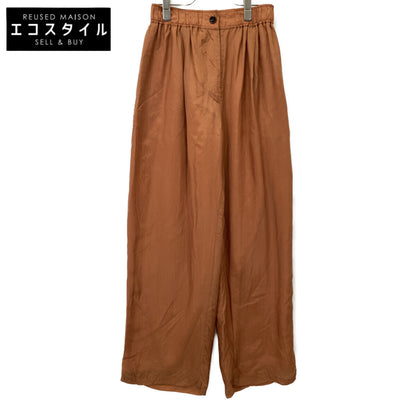 Orange Sheer Airy Pants Bottoms 2 Ladies