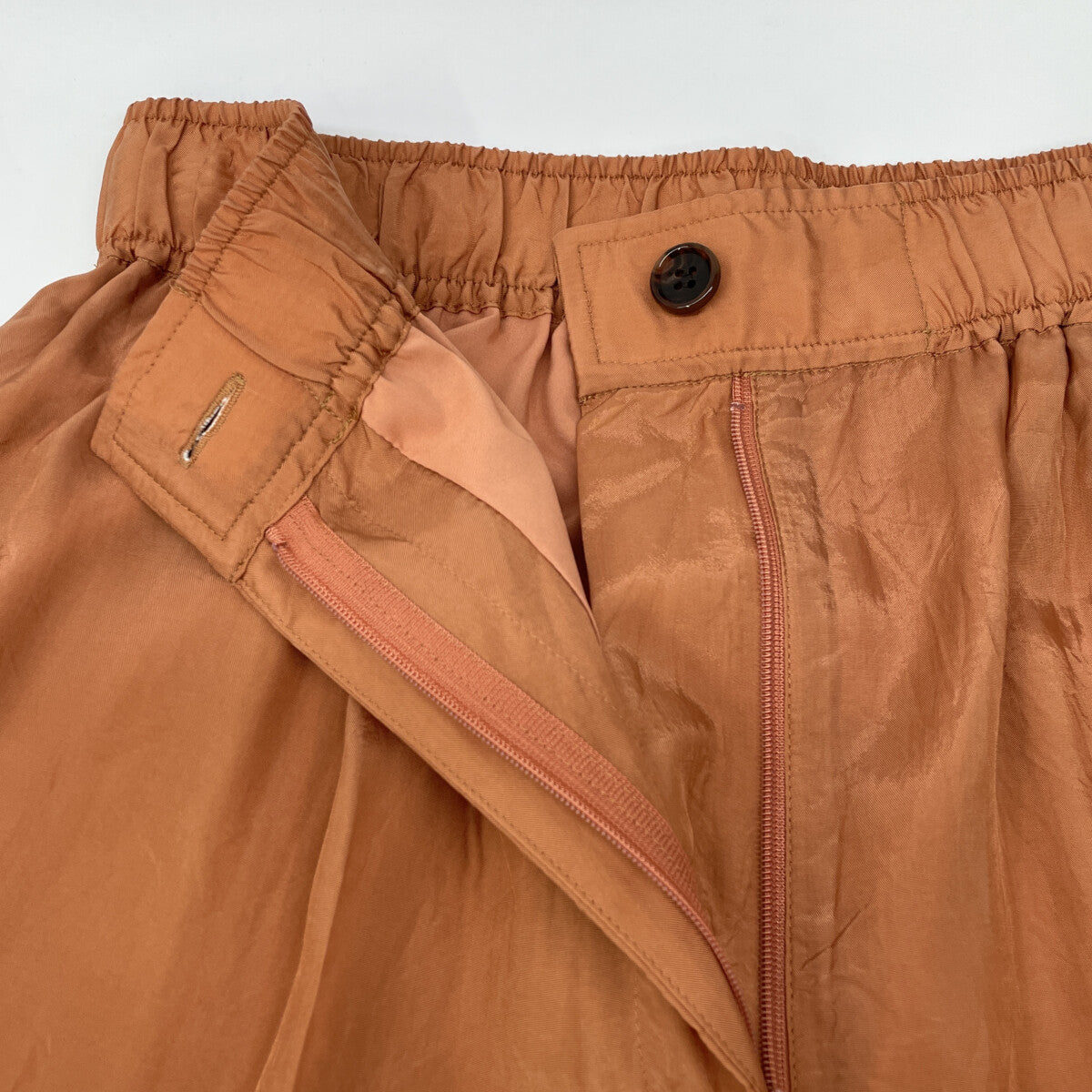 Orange Sheer Airy Pants Bottoms 2 Ladies