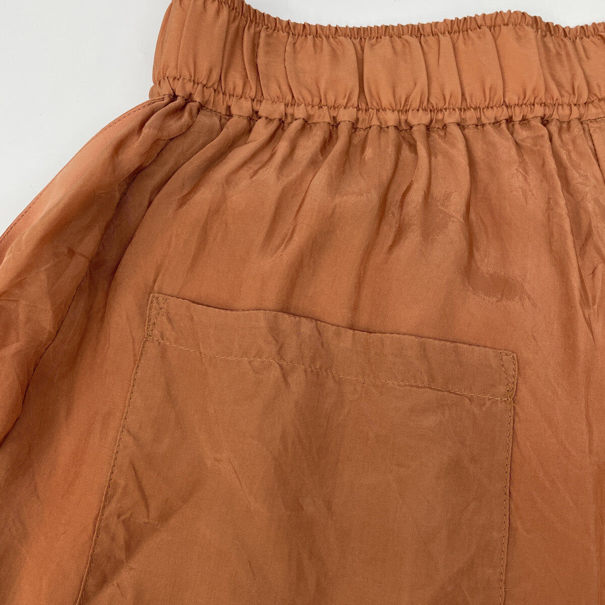 Orange Sheer Airy Pants Bottoms 2 Ladies