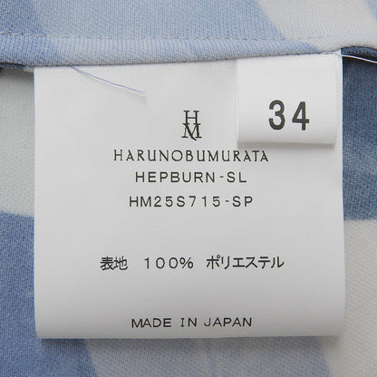HARUNOBUMURATA Harunobu Murata Excellent Condition French Sleeve Bow Tie Blouse Top Women's Blue 34 Special Order HM25S715 Top
