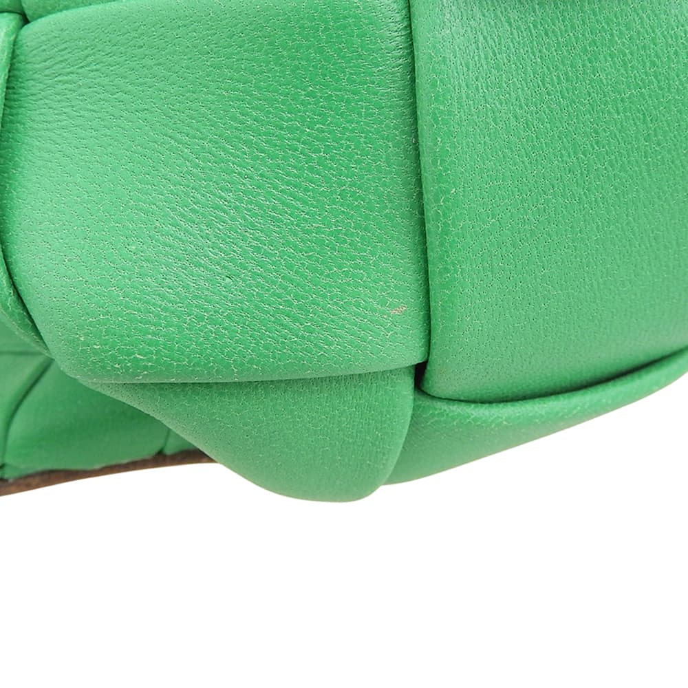 BOTTEGA VENETA Bottega Veneta Rubber Lido Intrecciato Leather Sandals Pumps Women's Green 34 Shoes