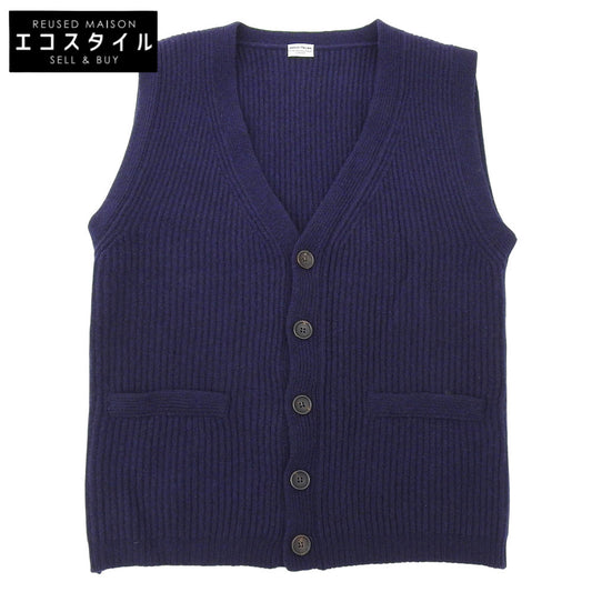 Anglo-Italian Excellent condition Wool Faux Pocket Knit Vest Men's Navy S Vest S Men's