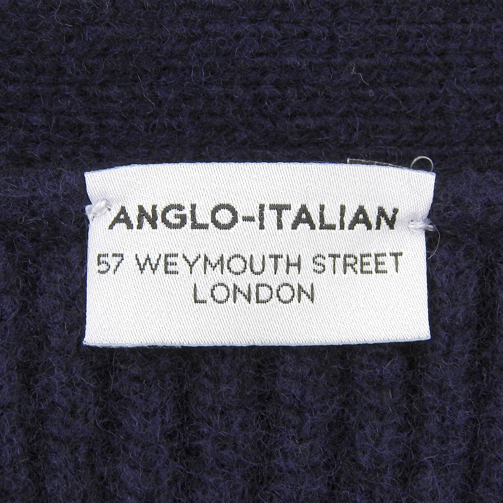 Anglo-Italian 英国意大利品牌 精品 羊毛 假口袋 针织马甲 男士 海军蓝 S 马甲 S 男士