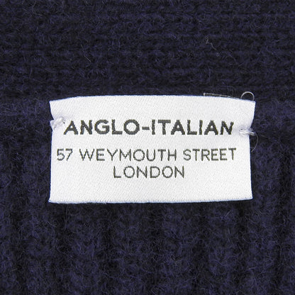 Anglo-Italian 英国意大利品牌 精品 羊毛 假口袋 针织马甲 男士 海军蓝 S 马甲 S 男士