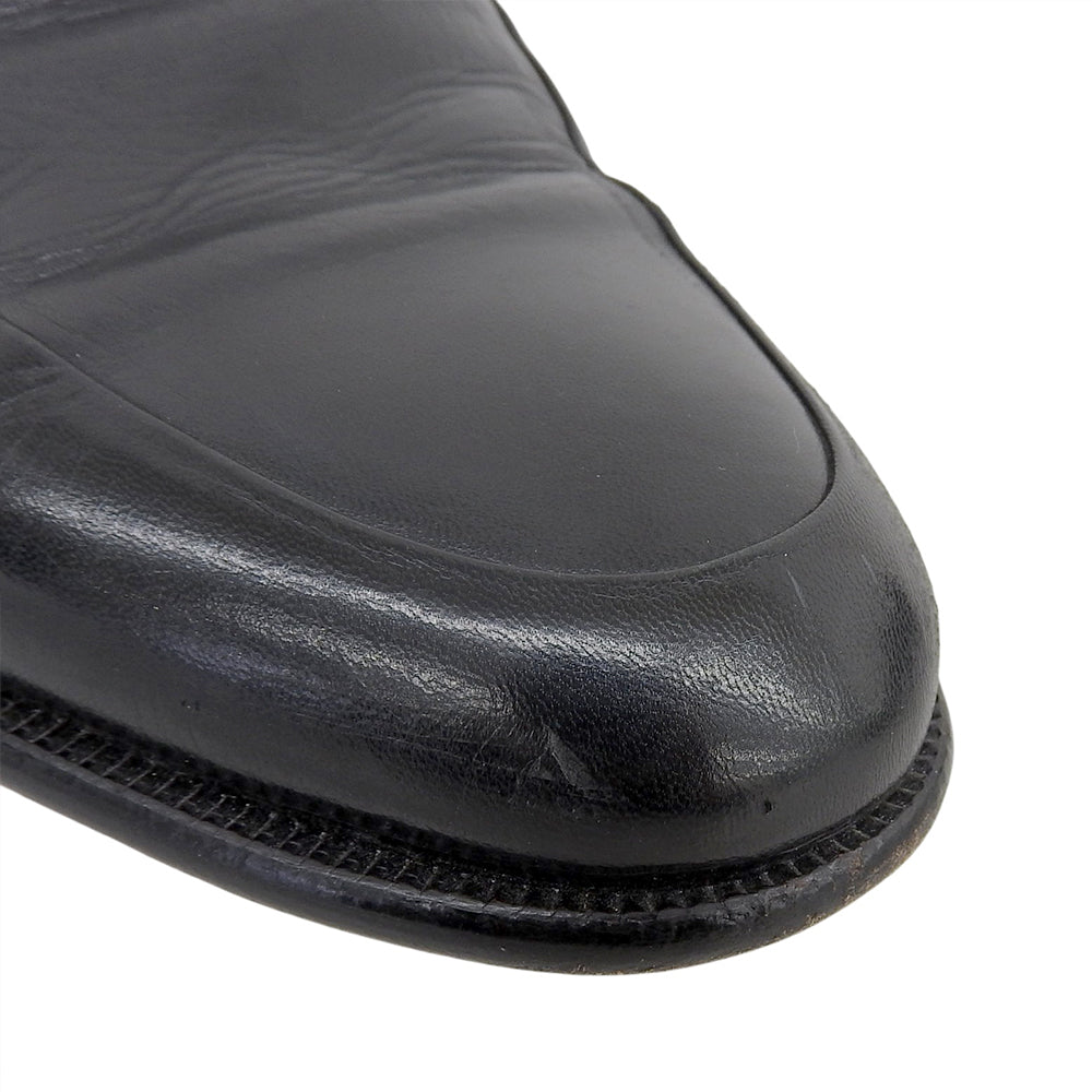 Cole Haan コールハーン Bragano レザー スリッポン シューズ メンズ ブラック 7 1/2 シューズ 7.5