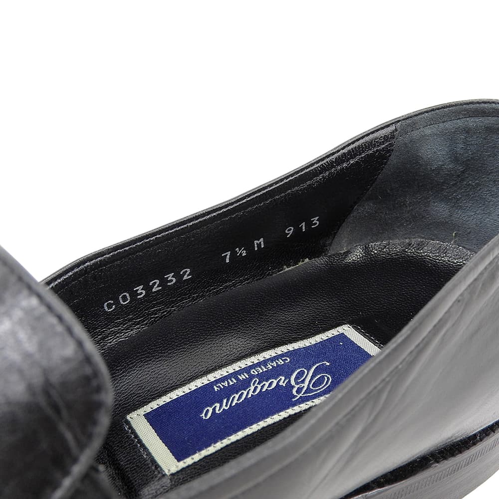 Cole Haan コールハーン Bragano レザー スリッポン シューズ メンズ ブラック 7 1/2 シューズ 7.5