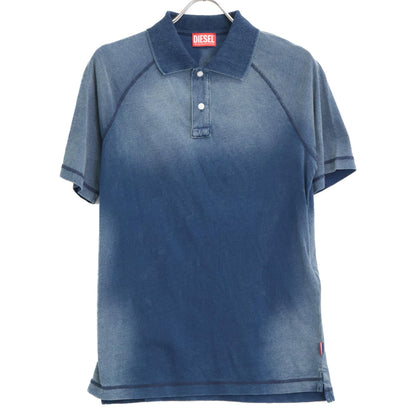 DIESEL ディーゼル T-RASMITH ブルー カラー ステッチ ポロシャツ トップス