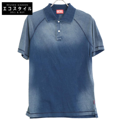 DIESEL ディーゼル T-RASMITH ブルー カラー ステッチ ポロシャツ トップス