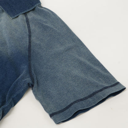 DIESEL T-RASMITH Blue Color Stitch Polo Shirt Tops