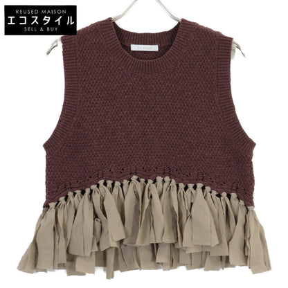 CHIGNON 9452-235DP Bordeaux Fabric Docking Knit Vest Vest F Women's