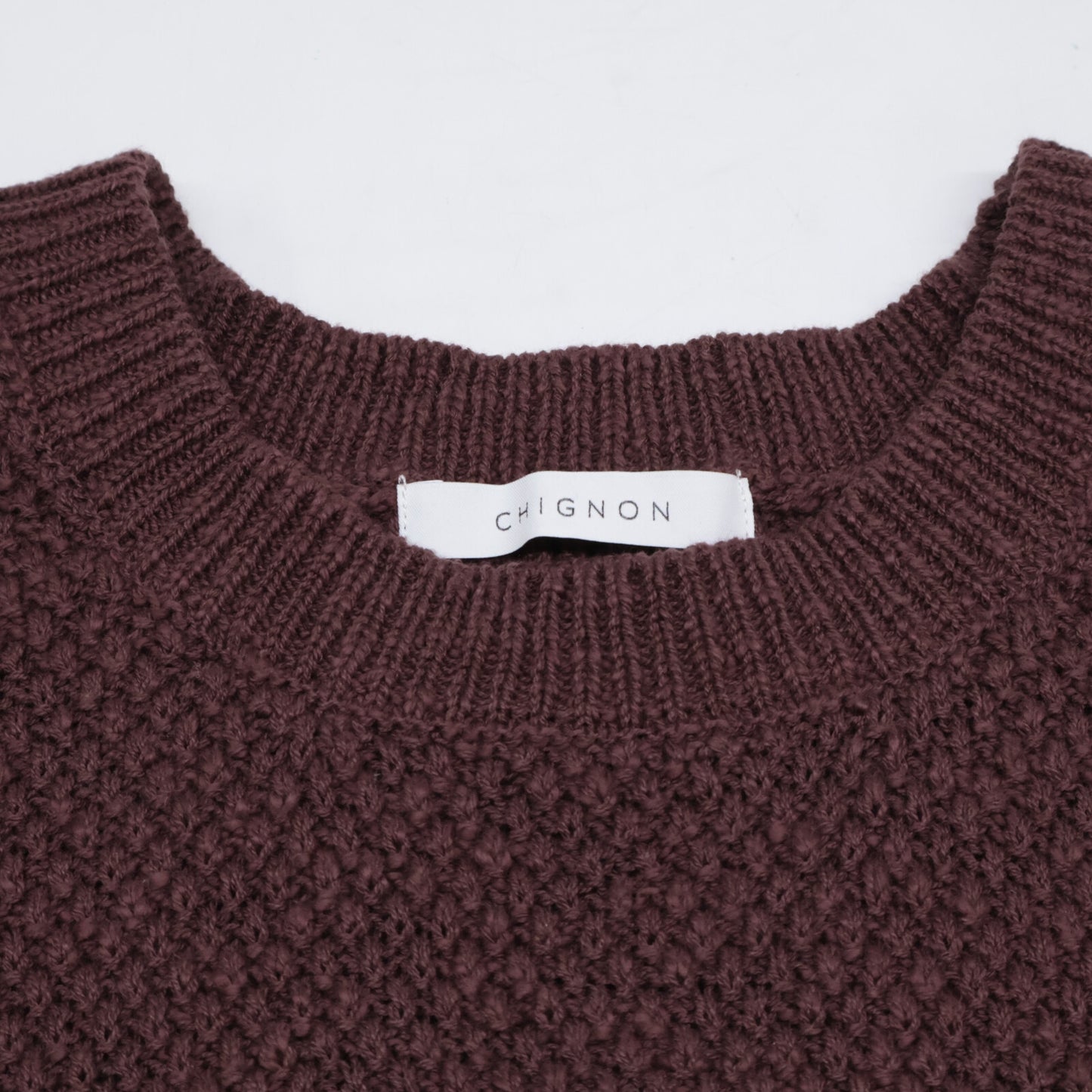 CHIGNON 9452-235DP Bordeaux Fabric Docking Knit Vest Vest F Women's