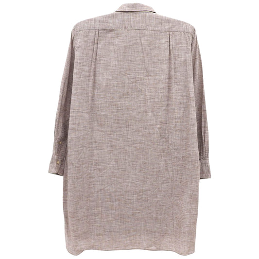 美品 コットン100 ハーフボタン 長袖シャツ トップス レディース ベージュ 1 5063025 トップス 1 レディース
