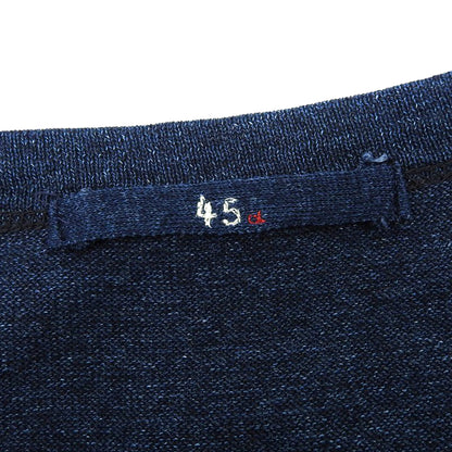 45R Fortefive R Excellent condition Border Gima Knit One-piece dress Ladies Indigo x Brown 0 5065040 One-piece dress