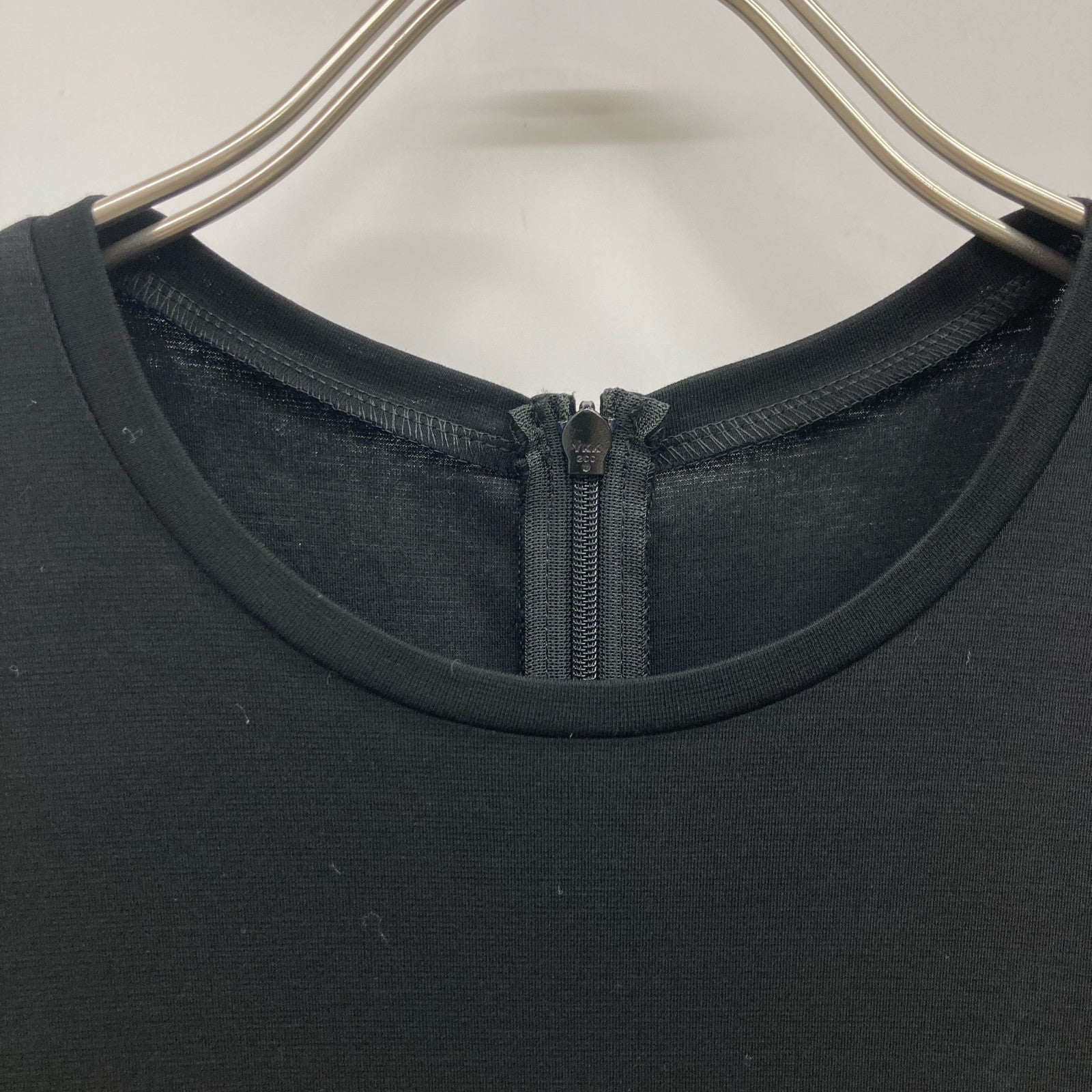 BORDERS at BALCONY BD2011P-2K-04 Black T-shirt Tuck Border Dress