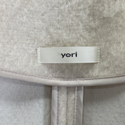 yori ヨリ YR2125-098AW-6 ピンク モヘア混 シャギー コート ジャケット