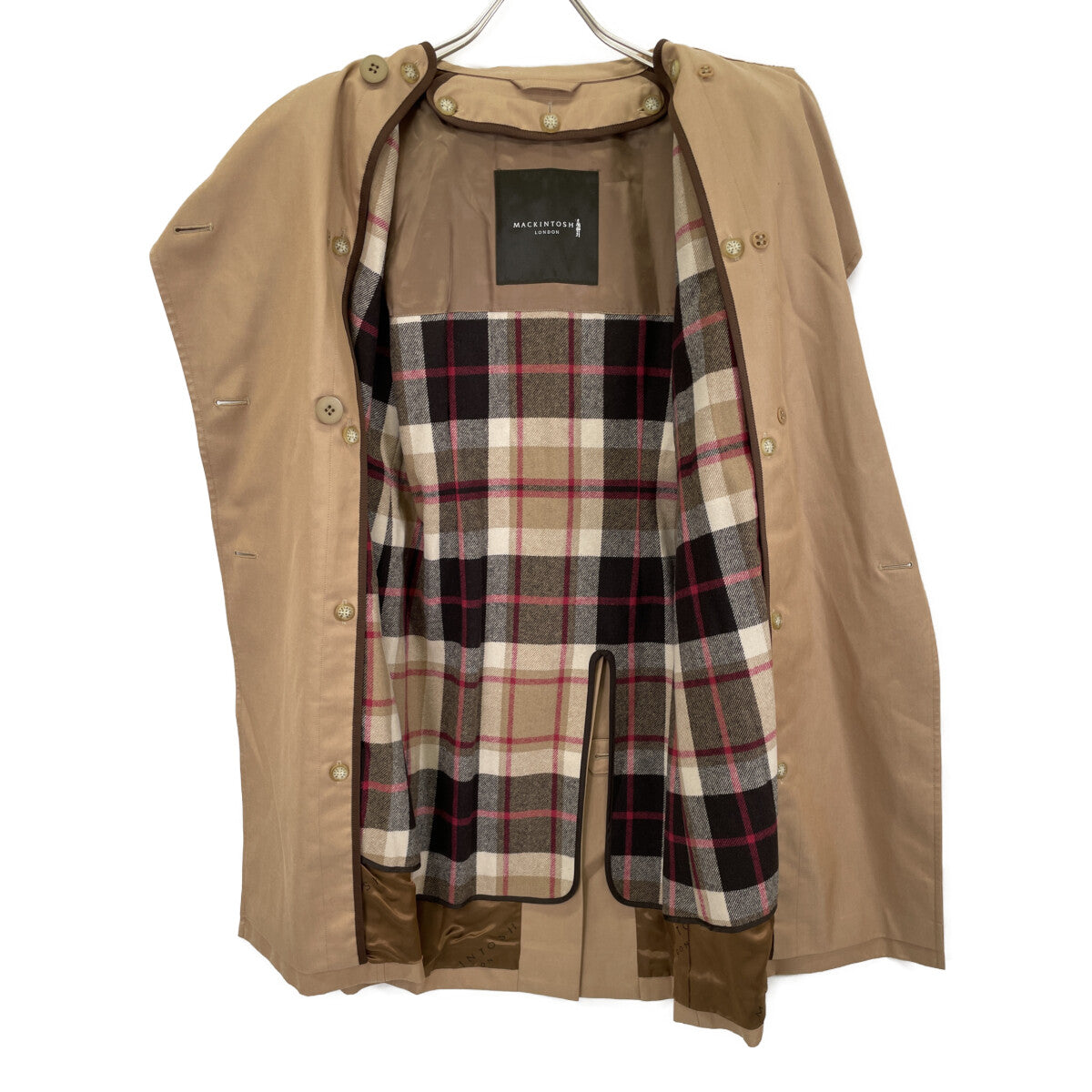 MACKINTOSH LONDON 马金托什伦敦 G5A14-310-44 米色 格纹 带内衬 风衣 外套 36 女士