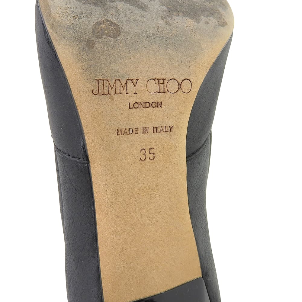 Back-zip Fur Leather Boots for Women, Black, Size 35