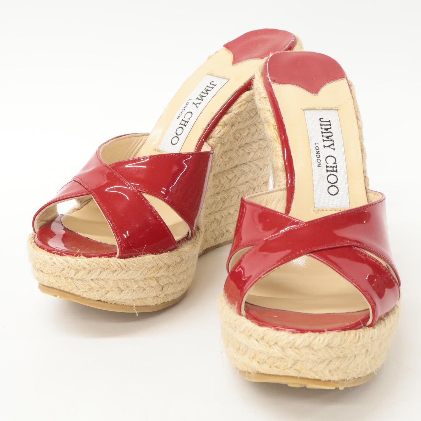 JIMMY CHOO 【New condition】Patent Wedge Sole Shoes