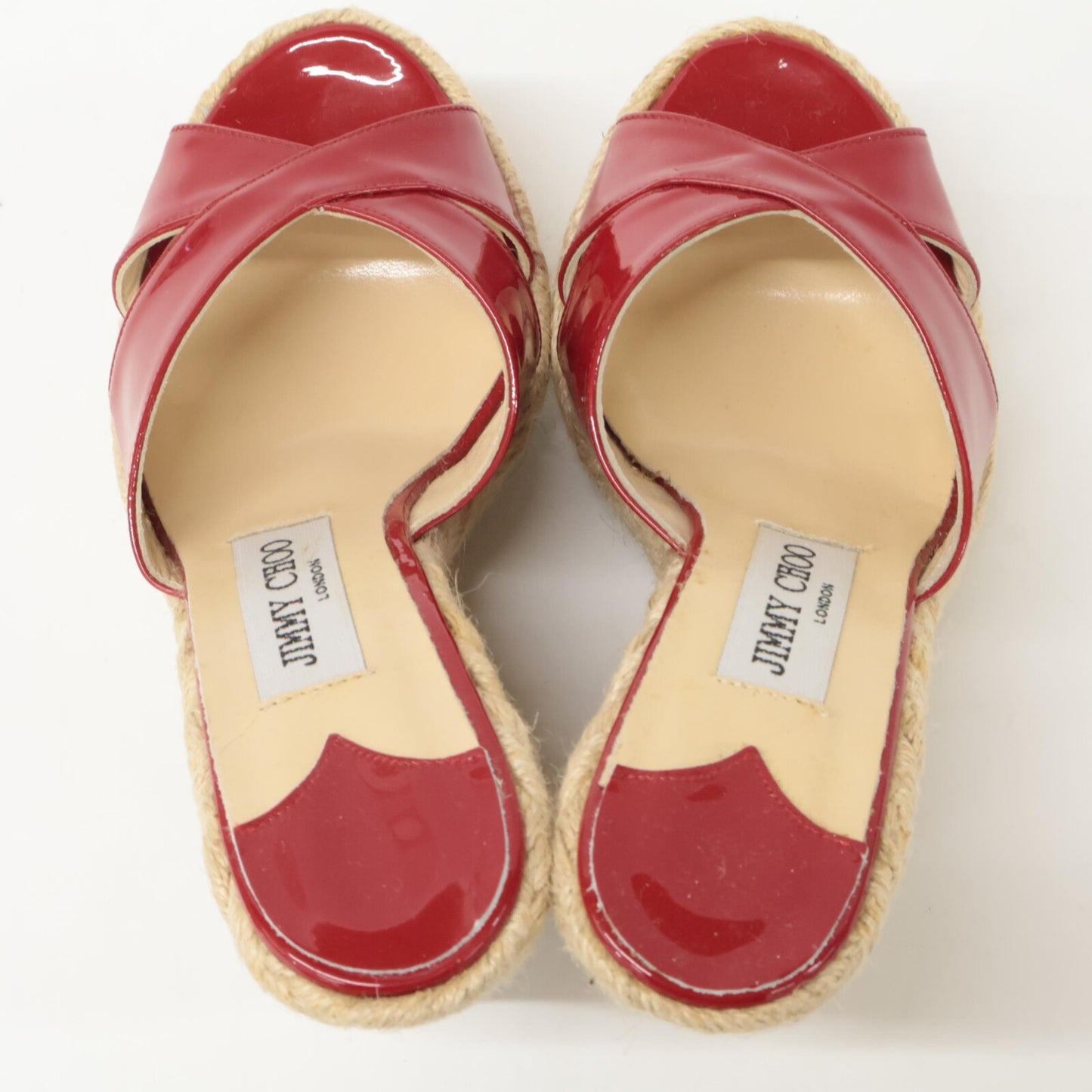 JIMMY CHOO 【New condition】Patent Wedge Sole Shoes