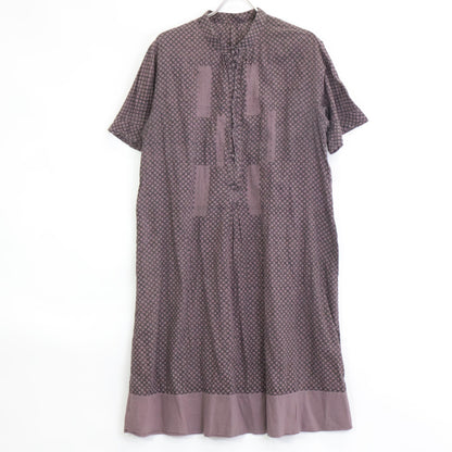 Haat HA22FH511 Brown All-over Print Short Sleeve Dress